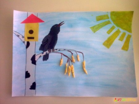 Рисование перелетные птицы Ласточка