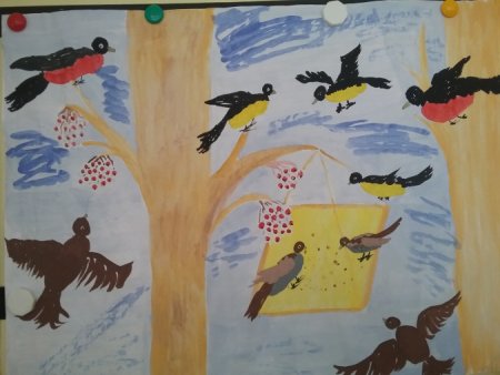 Рисование птицы прилетели