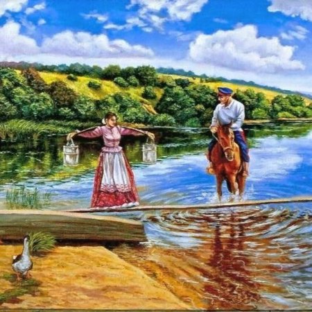 Живопись художников Дона казак и казачка