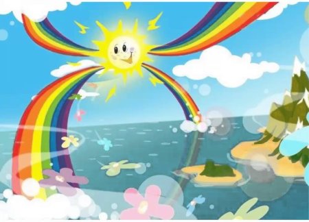 Солнышко с радугой