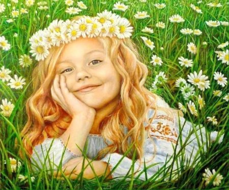 Девочка в ромашках