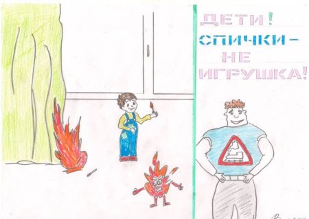 Плакат на тему пожарная безопасность