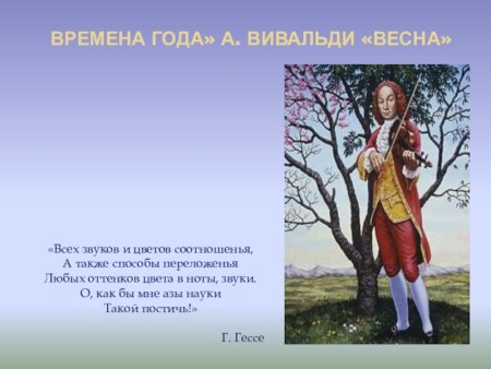 Рисунок по Музыке Вивальди времена года Весна