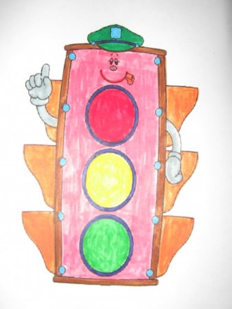 Рисование с детьми светофор