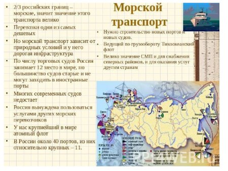 Перспективы морского транспорта