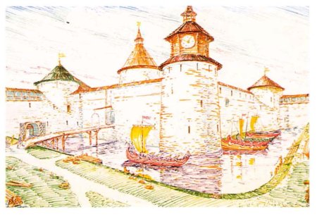 Сельский пейзаж рисунок легкий