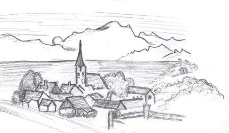 Жизнь в городе в прошлых веках рисунок