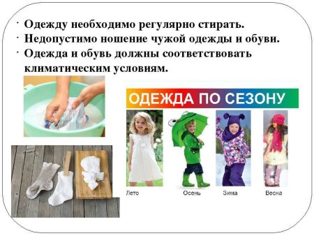 Гигиена белья и одежды и обуви