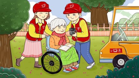 Дети помогают старикам рисунки