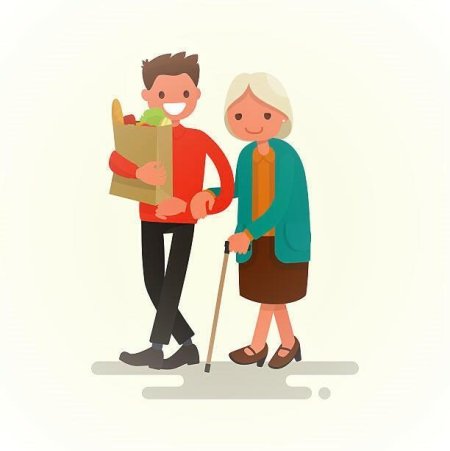 Пенсионеры иллюстрация