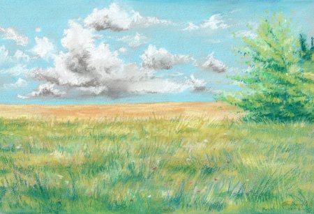 Степь рисунок