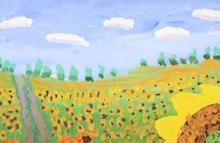 Рисование для детей поле