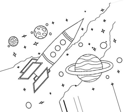 Рисунок на тему космос карандашом