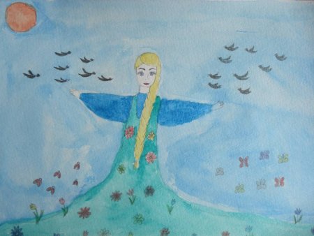 Рисунки детей на тему Весна красавица