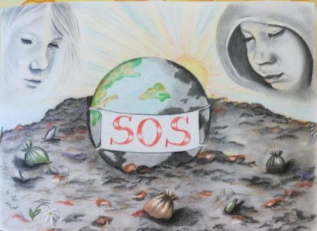 Рисунки на тему природа и мусор