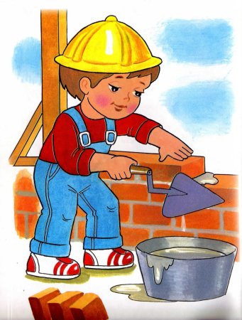 Каменщик раскраска для детей