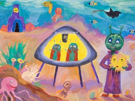 Жизнь на другой планете рисунок