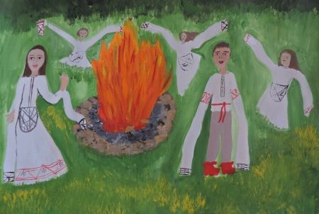 Народные праздники рисование