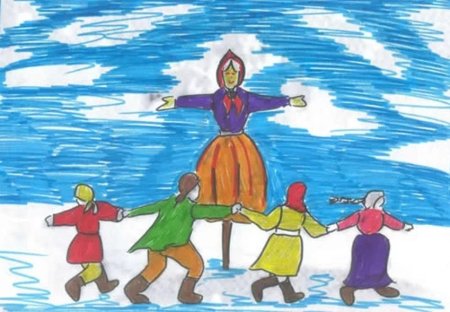 Масленица рисунок