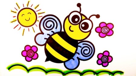 Рисуем пчелу с детьми
