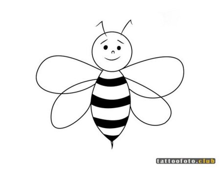 Пчелка рисунок карандашом