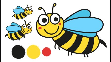 Пчела раскраска для детей