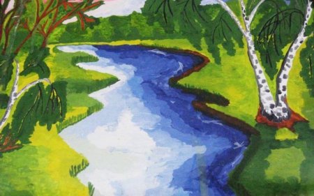 Речка картинка для детей
