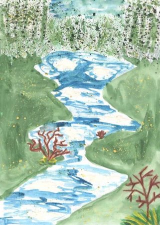 Речка рисунок