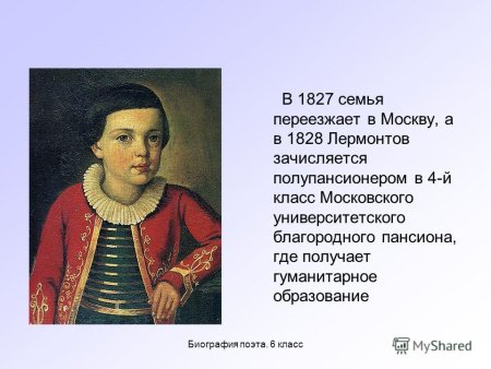 Небольшая география Лермонтов Михаил Юрьевич