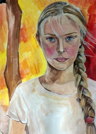 Портрет гуашью