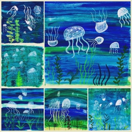 Рисование подводный мир