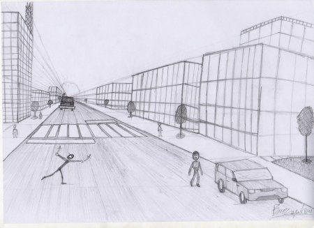 Перспектива карандашом