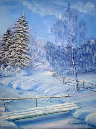 Зимний пейзаж для детей