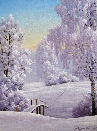 Художник Олег Кангин зима