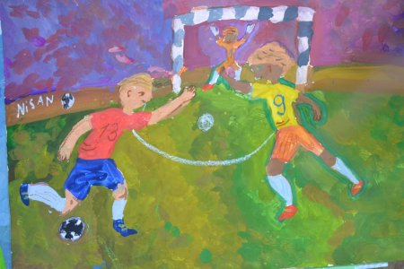 Рисунок на футбольную тему