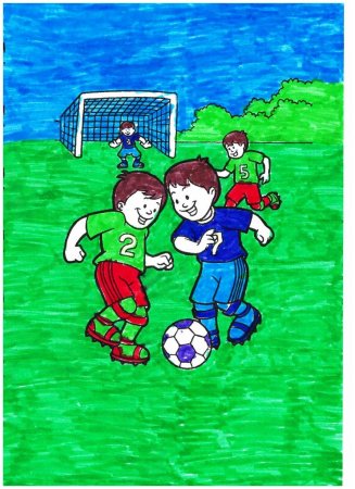 Футбол раскраска для детей