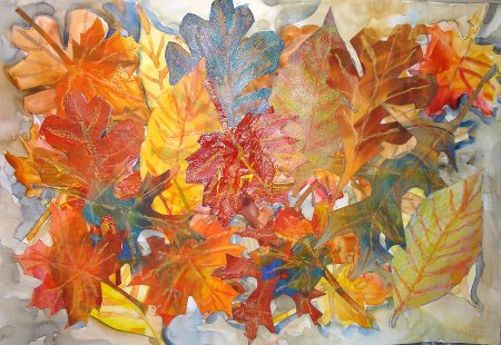 Коллаж из осенних листьев