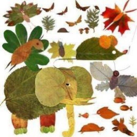 Портреты из листьев Vicki Rawlins