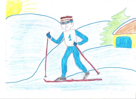Рисунок спорт лыжи