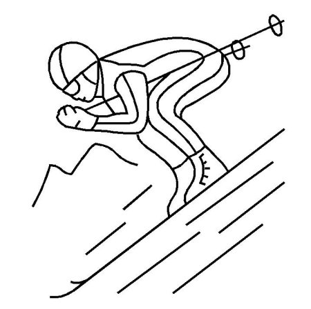 Раскраски зимние виды спорта