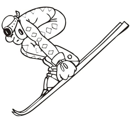Лыжный спорт раскраска
