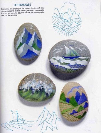 Схемы рисования на камнях