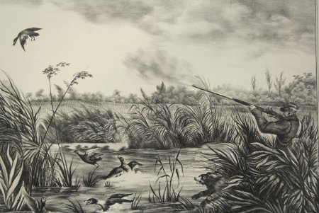 Гравюры на тему охота