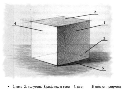 Тоновая моделировка формы Куба