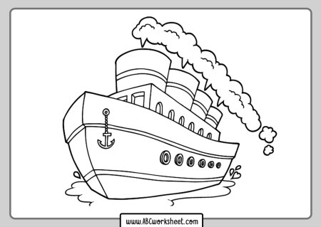 Раскраска водная транспорт