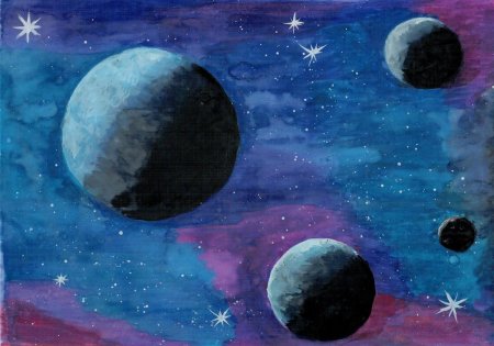 Рисование для детей космос
