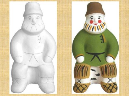 Каргопольская глиняная игрушка лиса