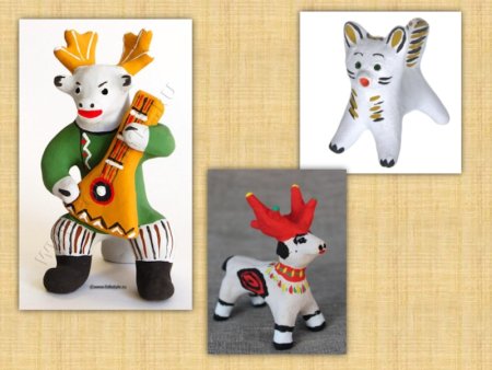 Каргопольская игрушка Барыня роспись