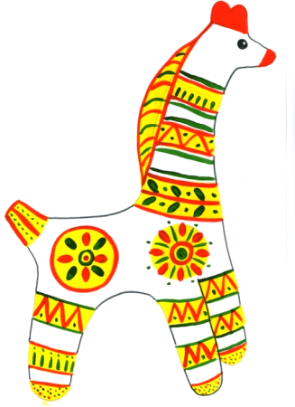 Каргопольская игрушка рисование