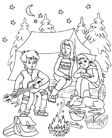 Лето в лагере рисунок